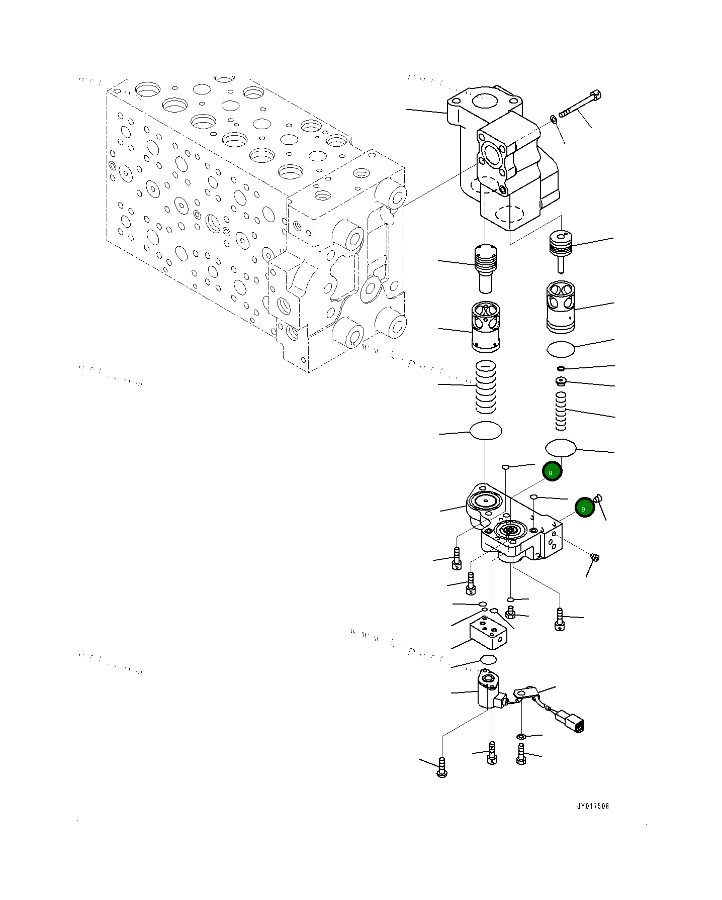 Кольцо уплотнительное (O-Ring) 0700011008 Komatsu