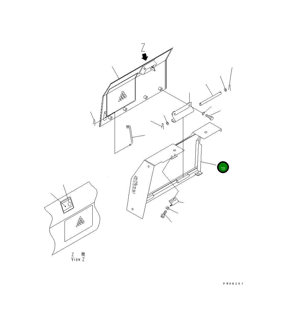 Крышка 12G-54-54210  Komatsu