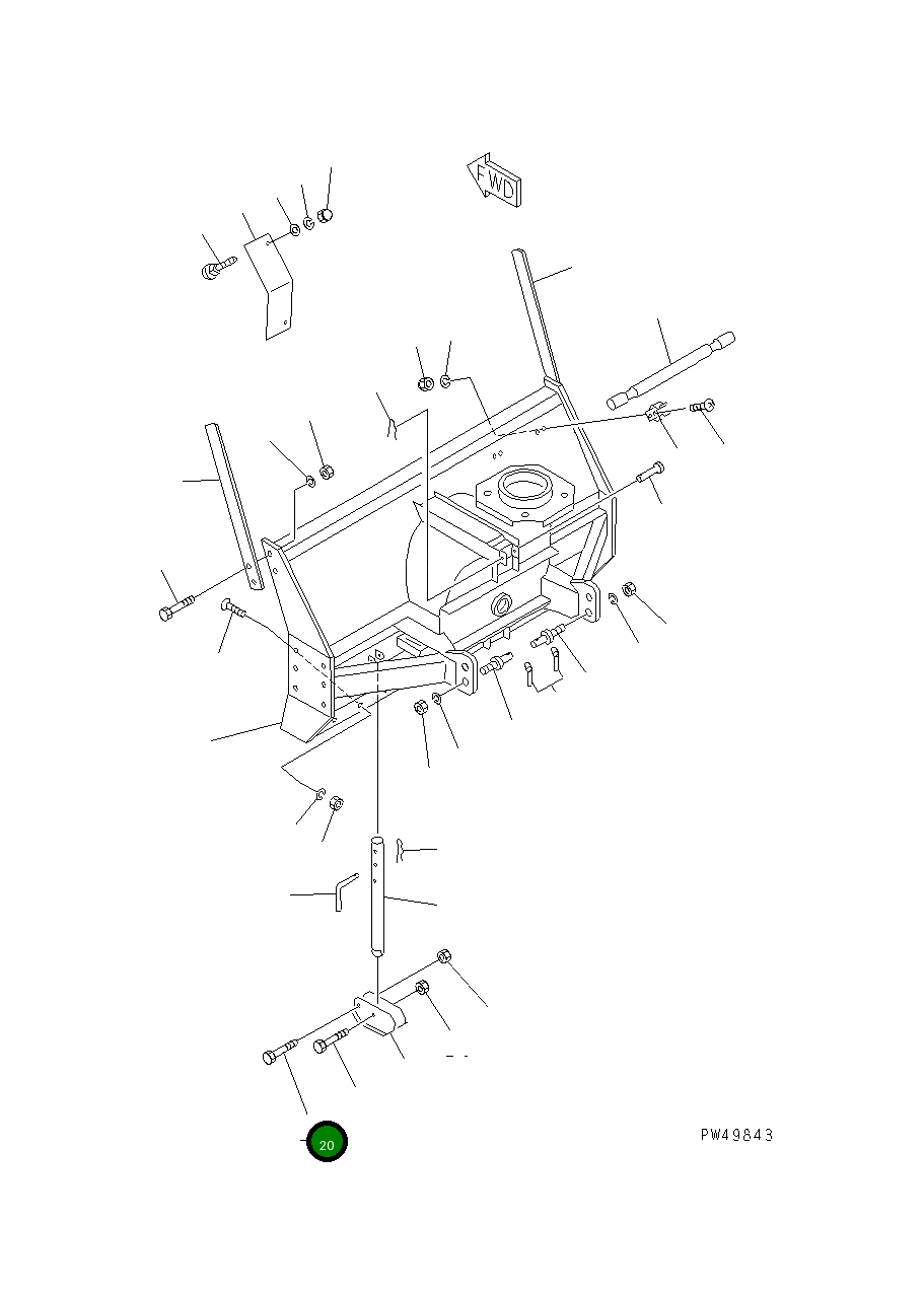 Болт TA01111607 Komatsu