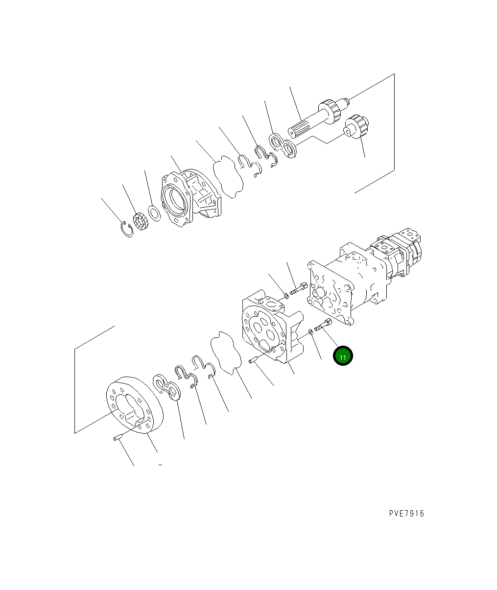 Болт 01253-61405 Komatsu