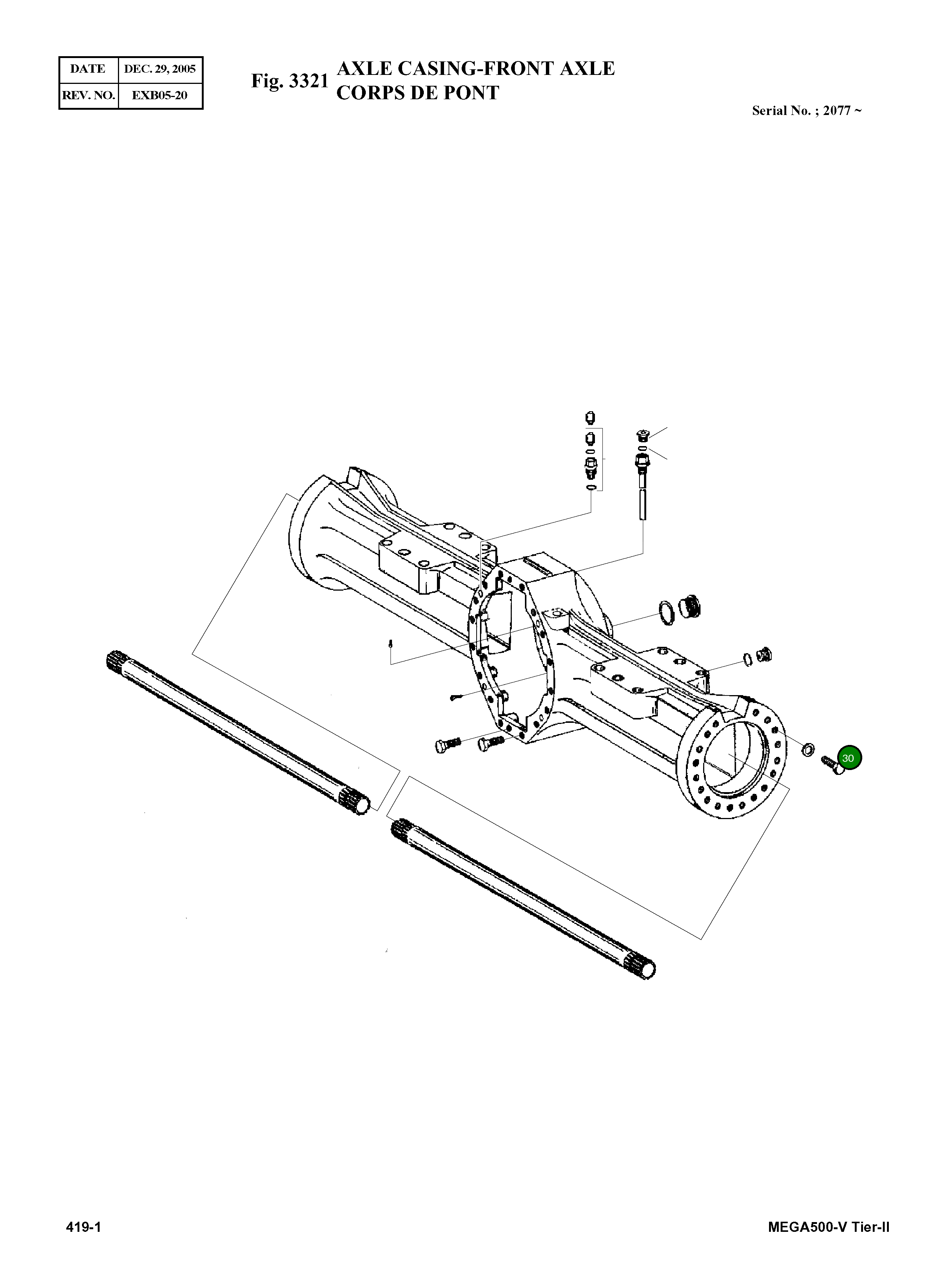 Болт 0501 317 378 Komatsu