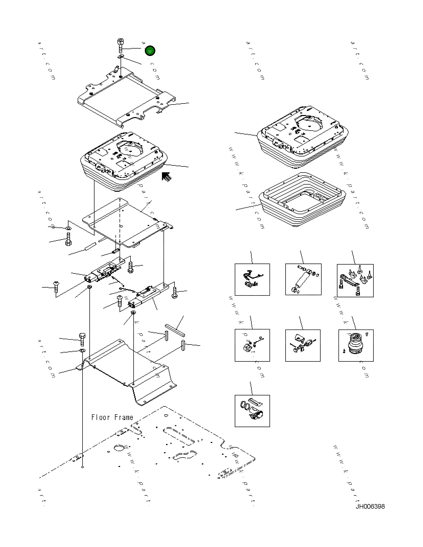 Болт 01252-B0835 Komatsu