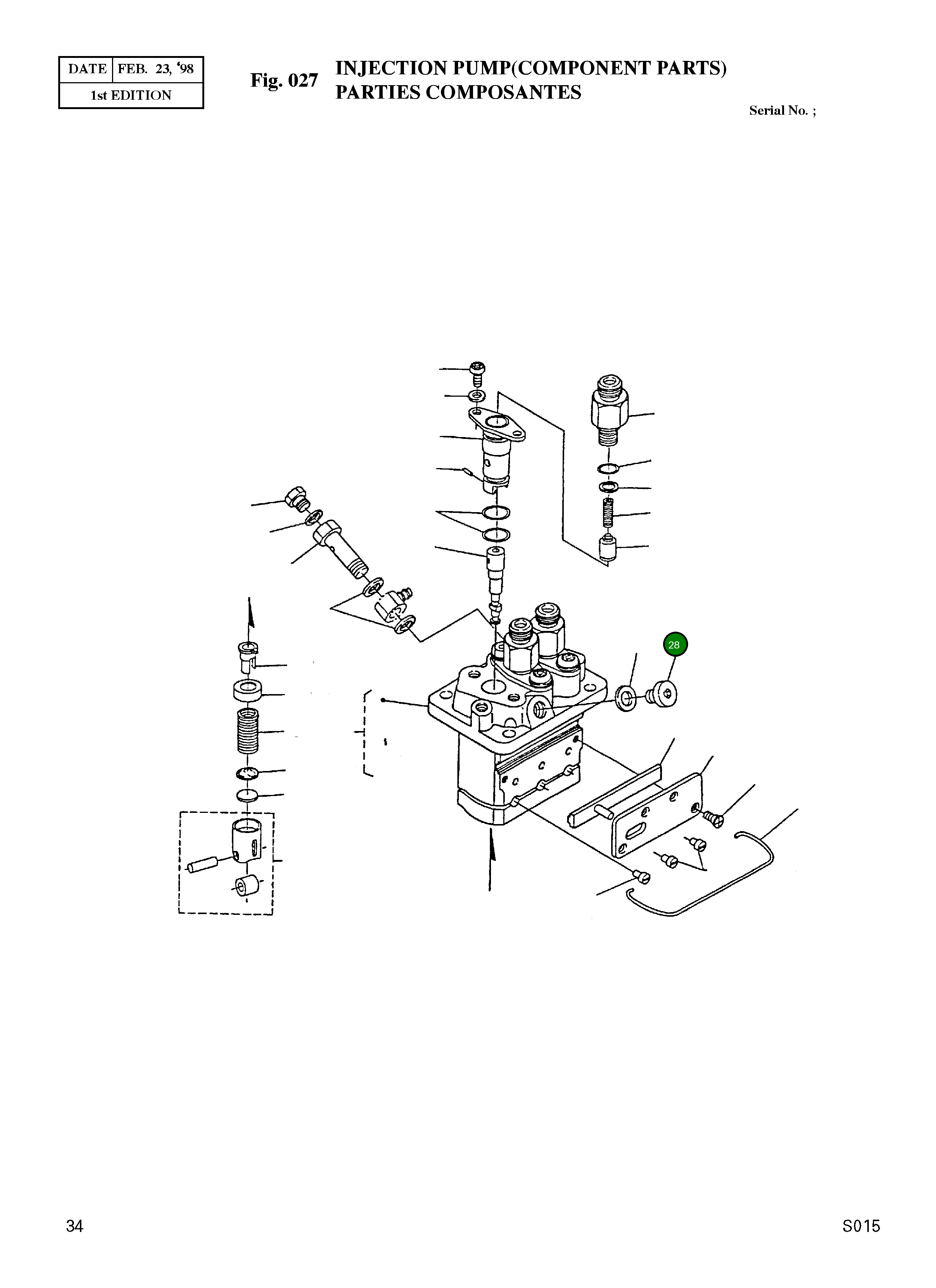 Болт 15861-9101-0  Komatsu