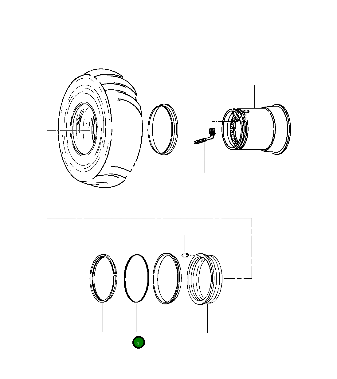 Кольцо уплотнительное (O-Ring) 184 192 H1 Komatsu
