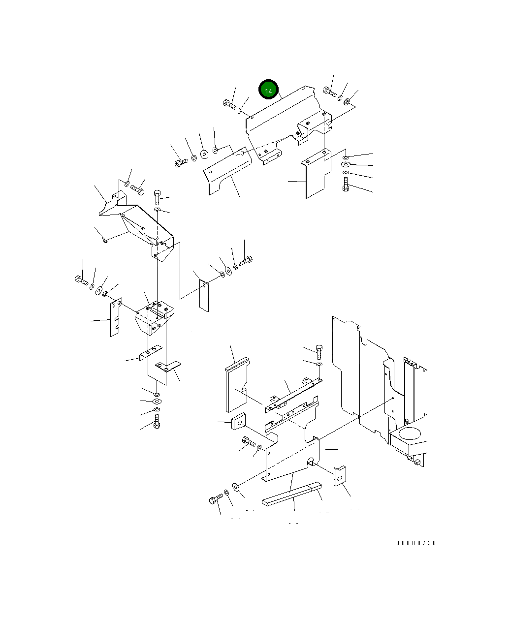 Крышка 205-54-31890 Komatsu