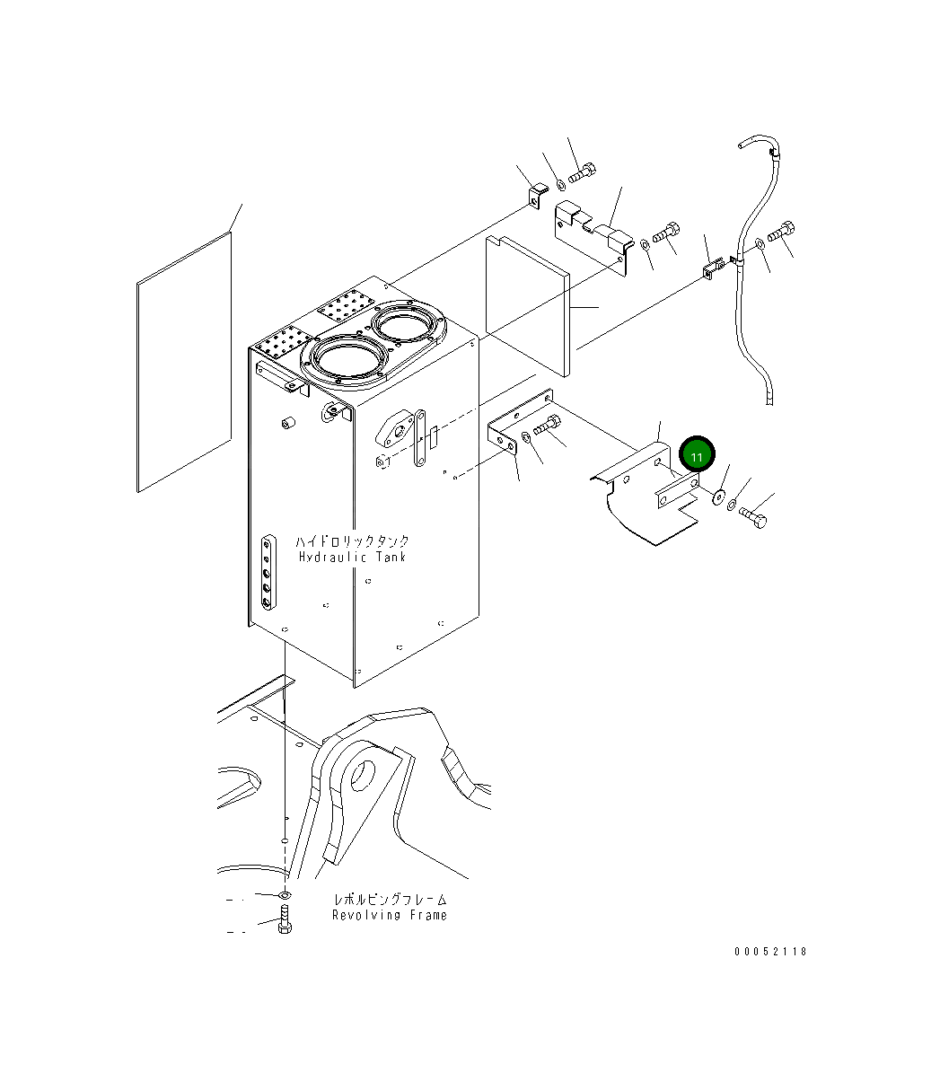 Крышка 22U-54-22350 Komatsu