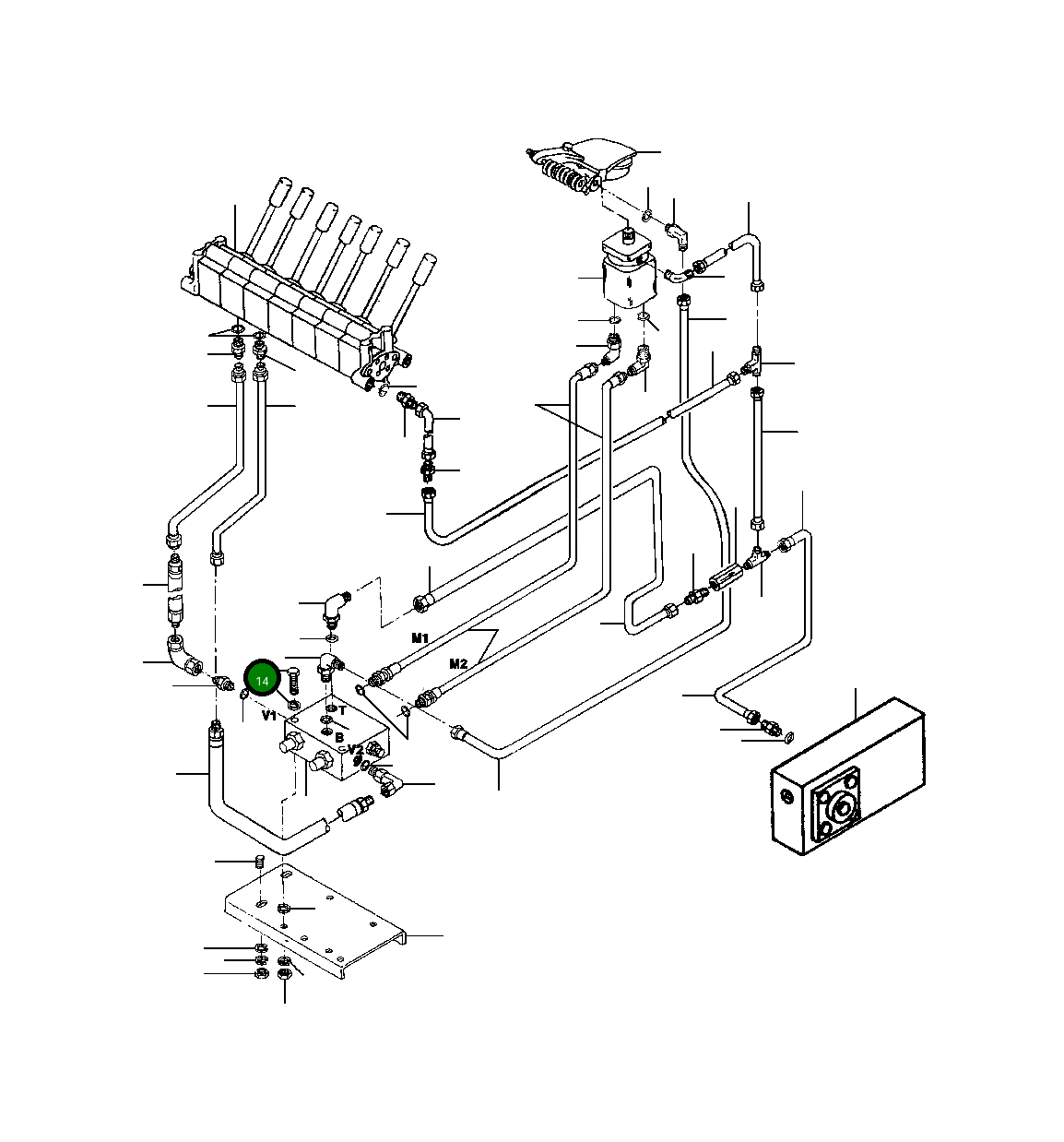 Болт 82 086  Komatsu