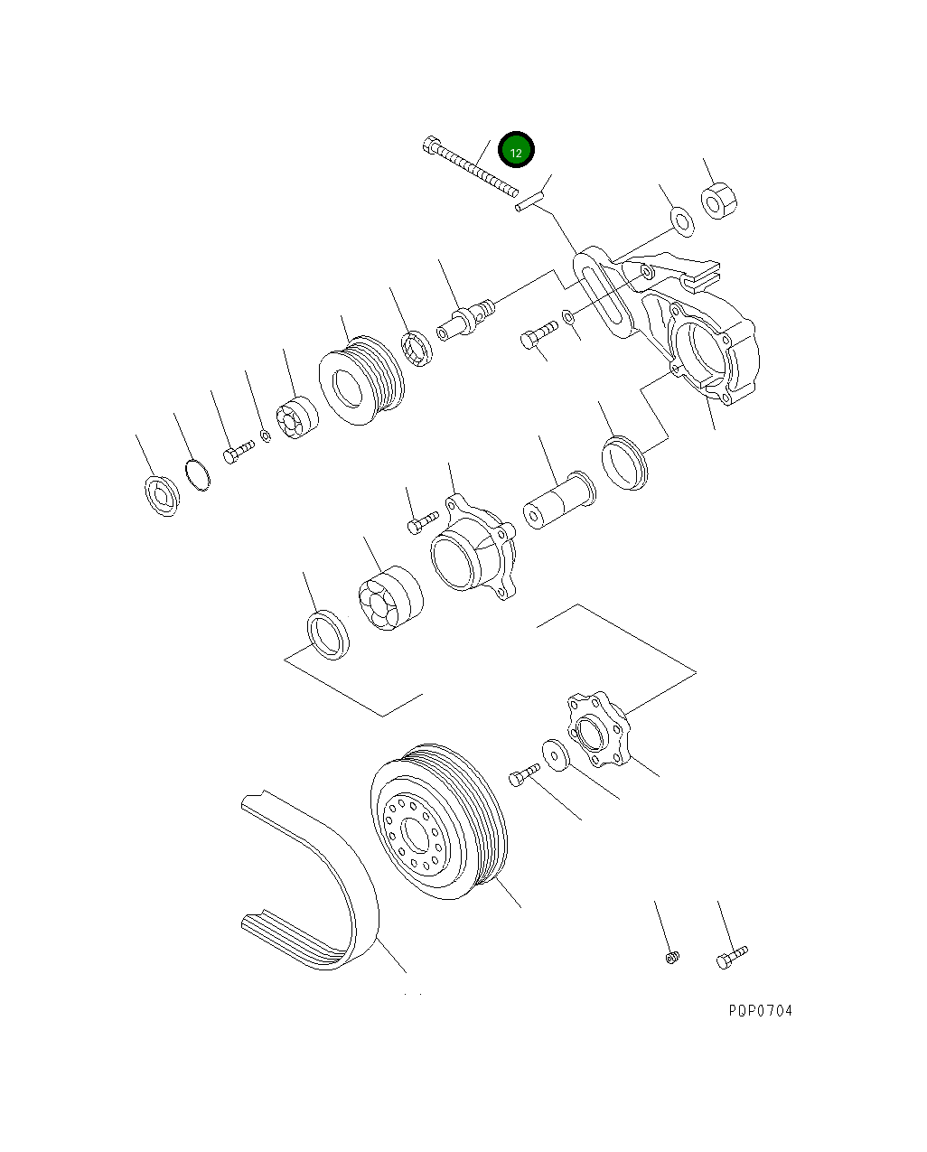 Болт CU3253778 Komatsu
