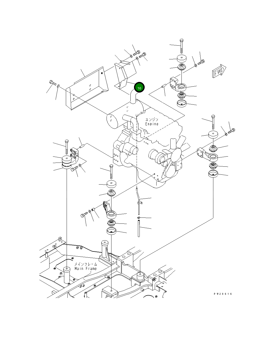 Крышка 201-01-73171 Komatsu