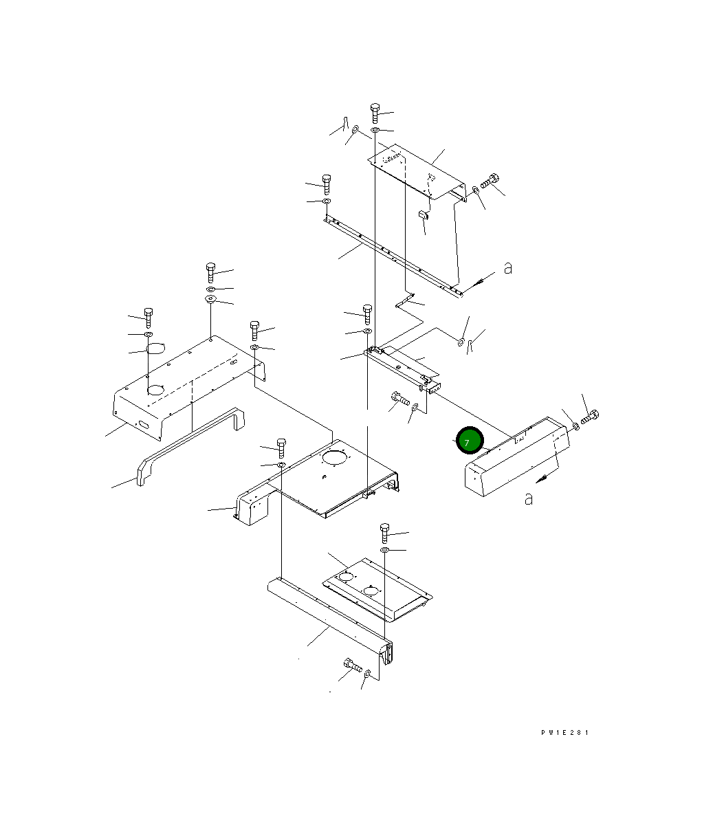 Крышка 21N-54-39180 Komatsu