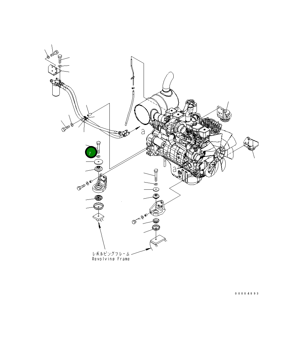 Болт 01011-B1635 Komatsu