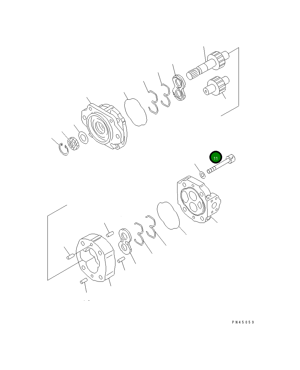 Болт 01253-61625 Komatsu