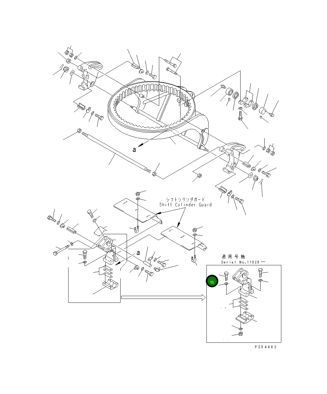 Болт 196-01-11180 Komatsu