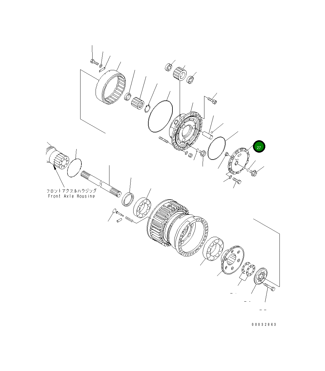 Крышка 41E-22-12621 Komatsu