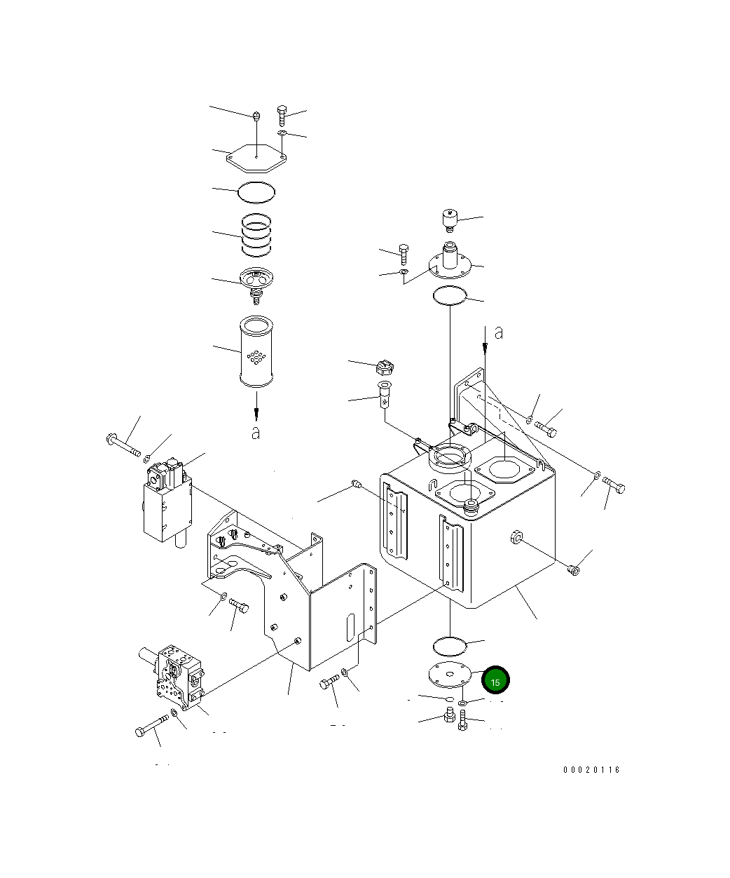Крышка 566-60-6B140 Komatsu