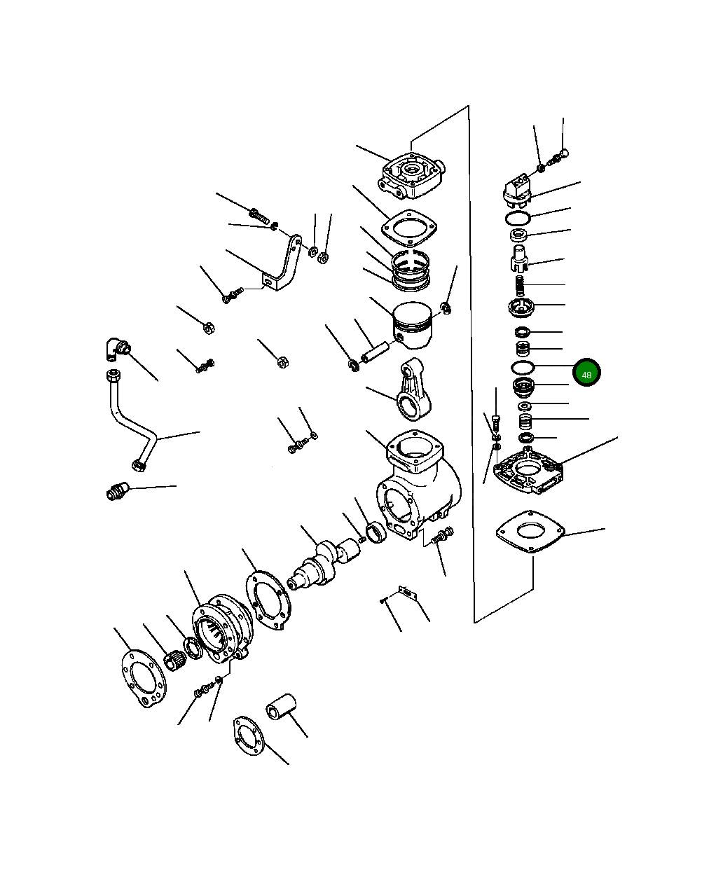 Кольцо уплотнительное (O-Ring) 1238 248 H1 Komatsu