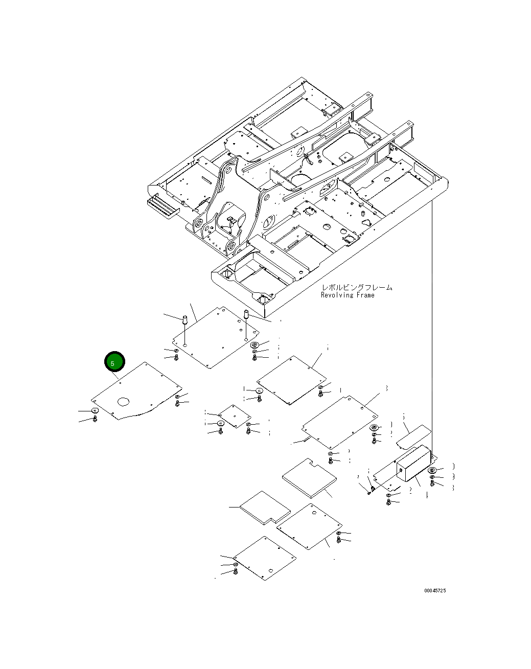 Крышка 20Y-54-71861  Komatsu