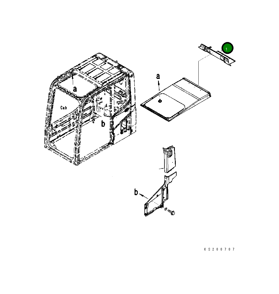 Крышка 206-53-KA130 Komatsu