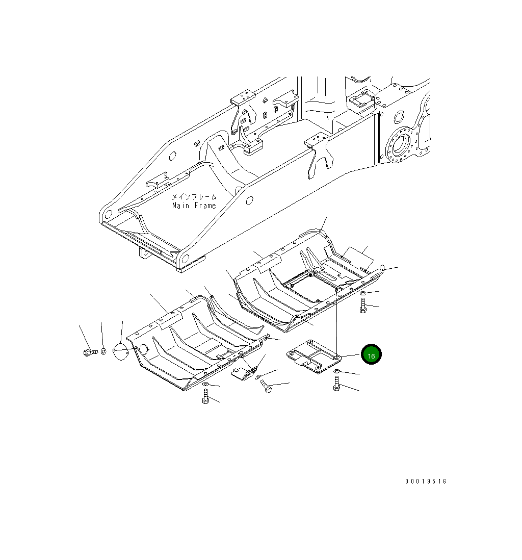 Крышка 17A-54-11890  Komatsu