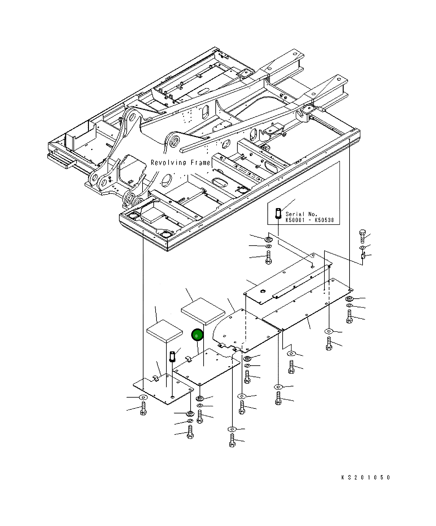 Крышка 208-54-KA530 Komatsu
