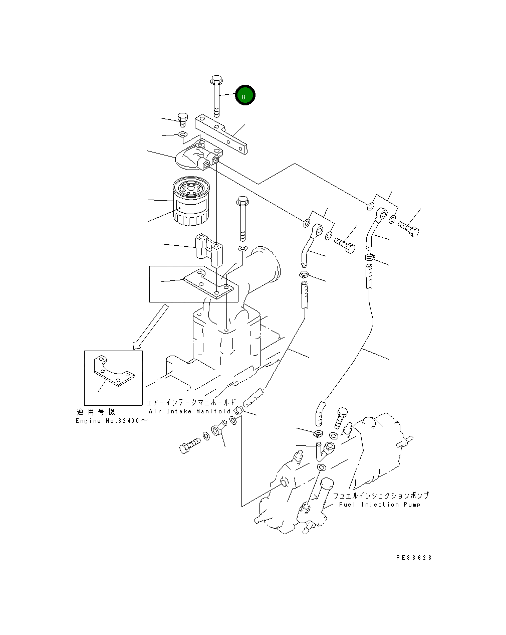 Болт 01436-21010  Komatsu