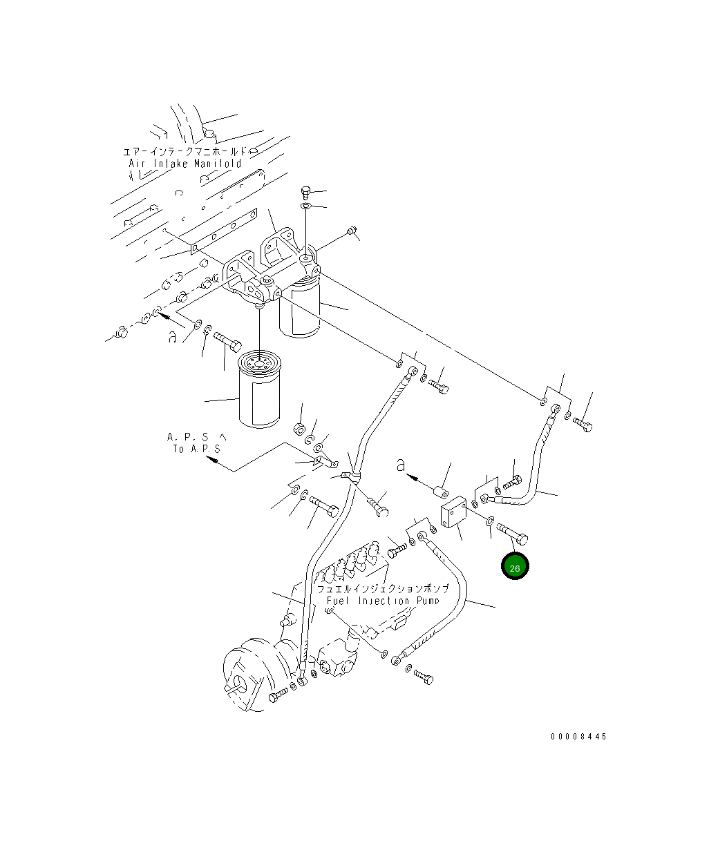 Болт 01011-31070  Komatsu
