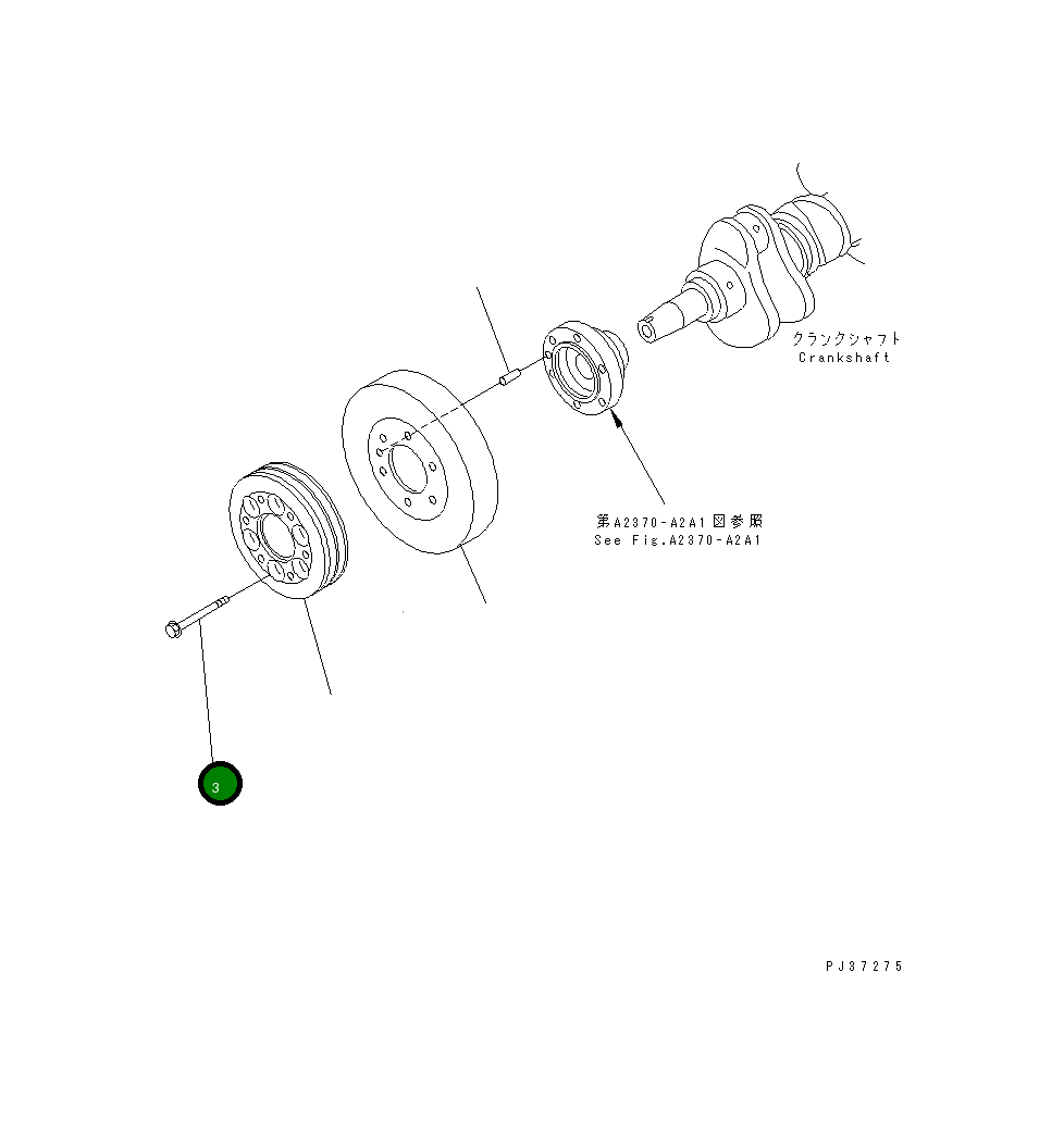 Болт 01436-01200 Komatsu