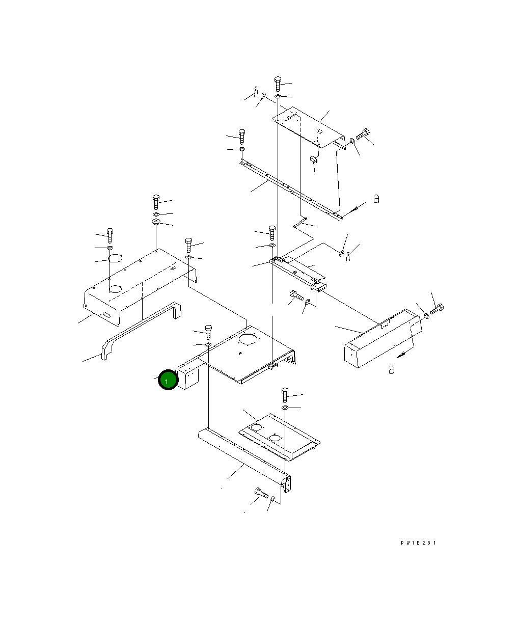 Крышка 21N-54-39211 Komatsu