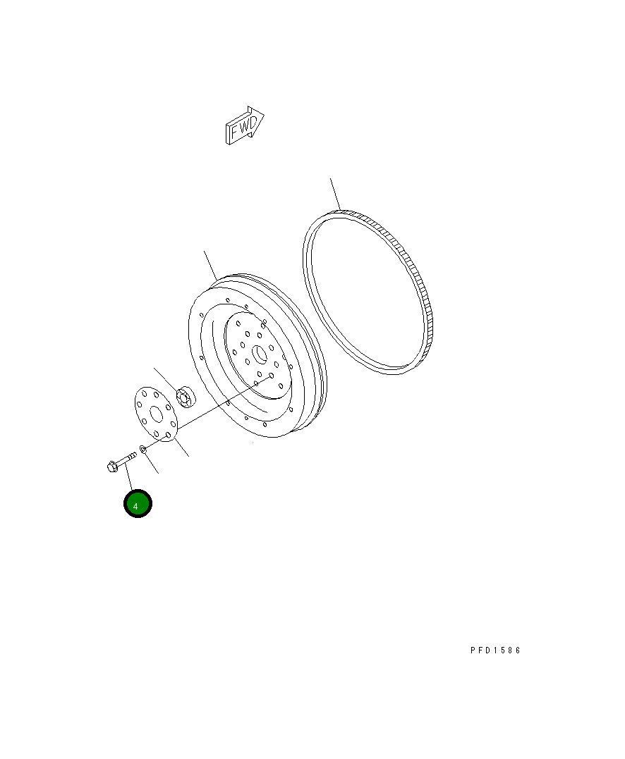 Болт 6732-31-4590 Komatsu