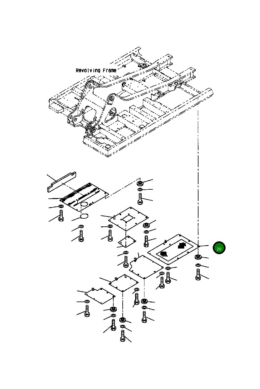 Крышка 208-54-68830  Komatsu