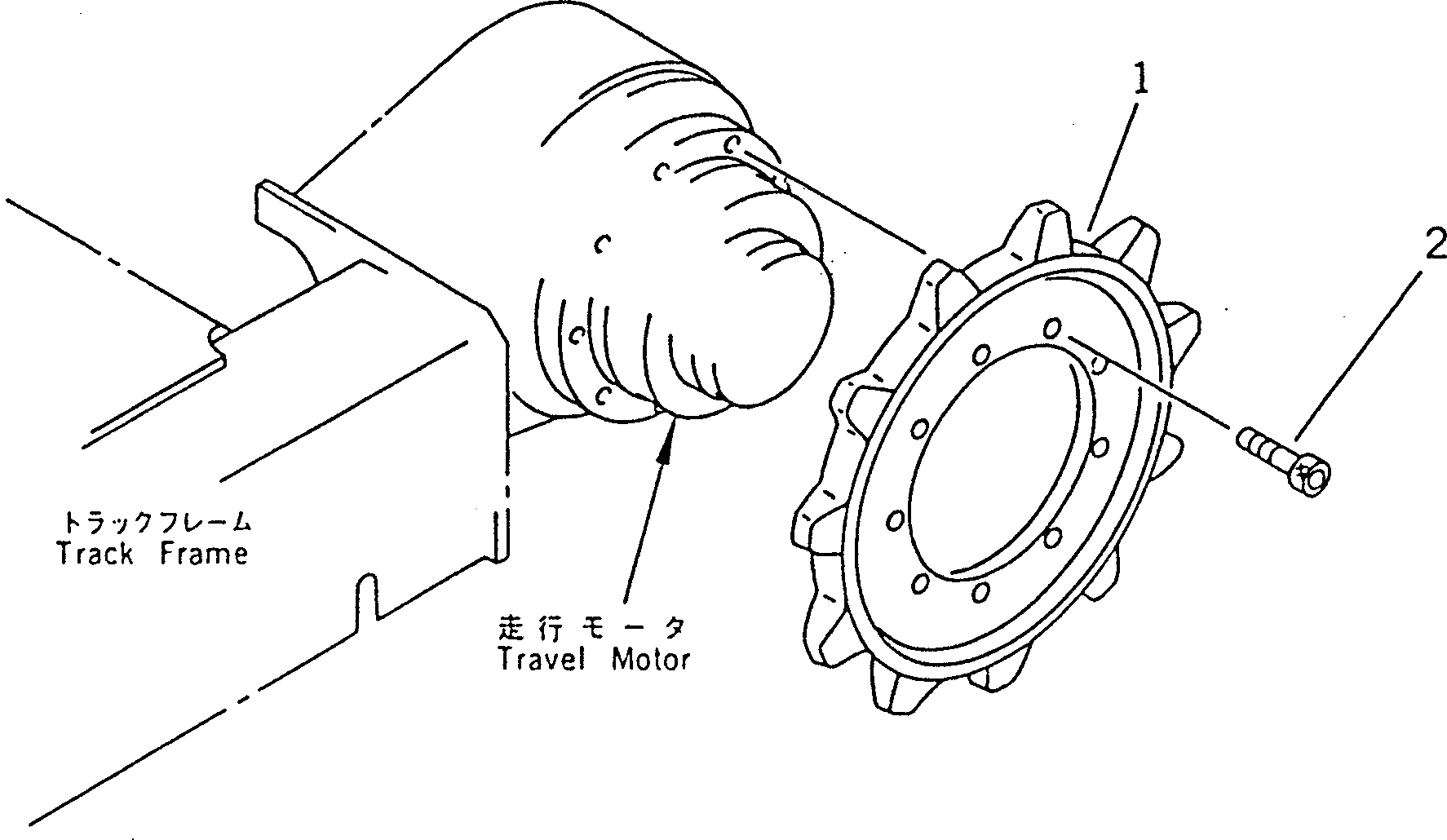 Болт 01252-40818 Komatsu