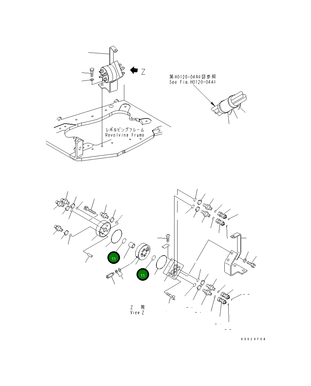 Кольцо уплотнительное (O-Ring) 22J-62-1A720 Komatsu