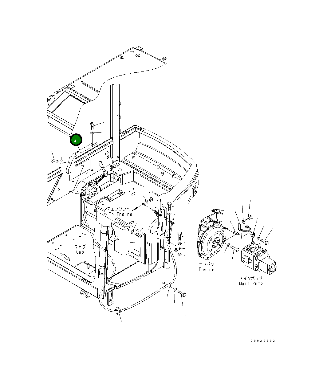 Крышка 22M-910-2820  Komatsu