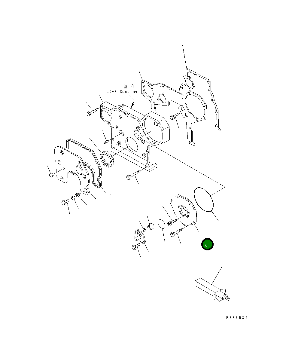 Крышка 6204-21-3140  Komatsu