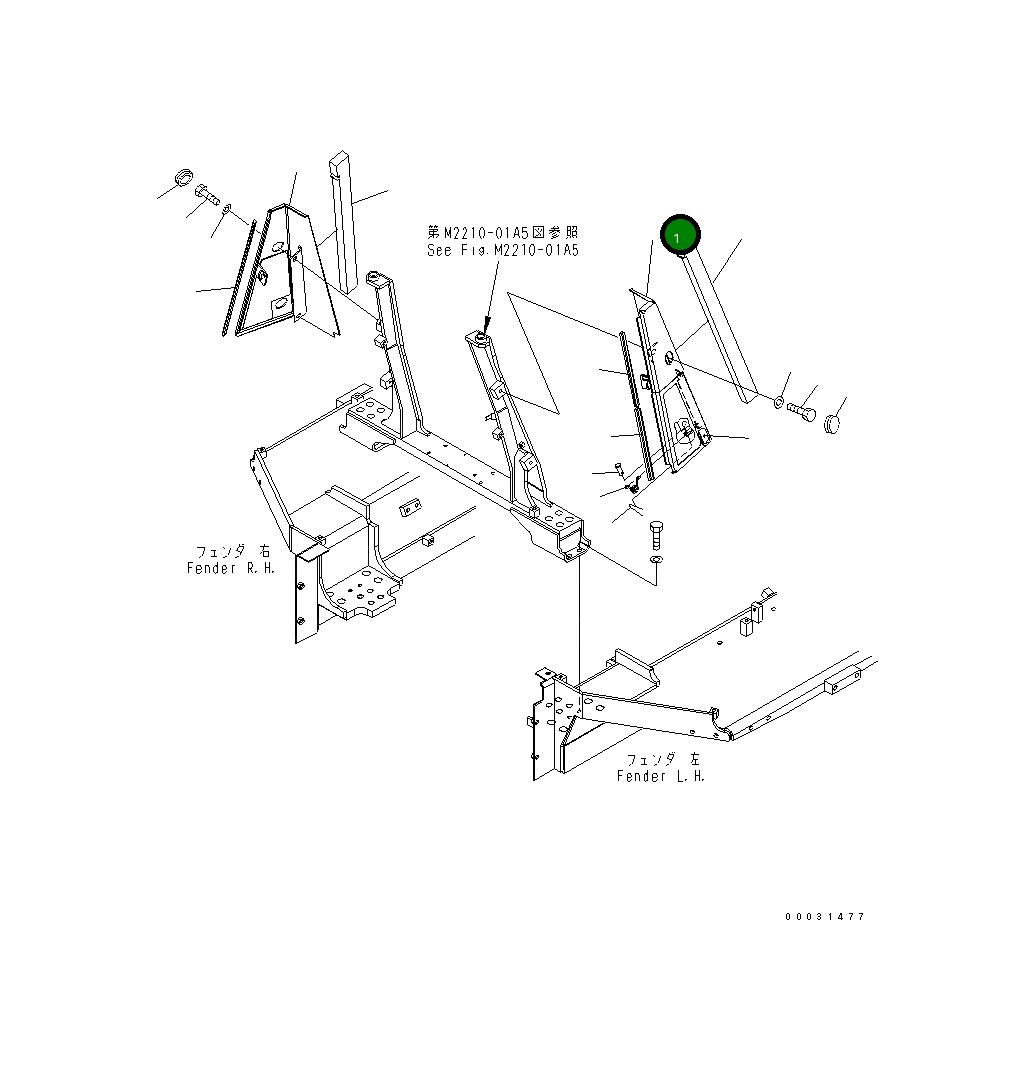 Крышка 154-54-75510  Komatsu