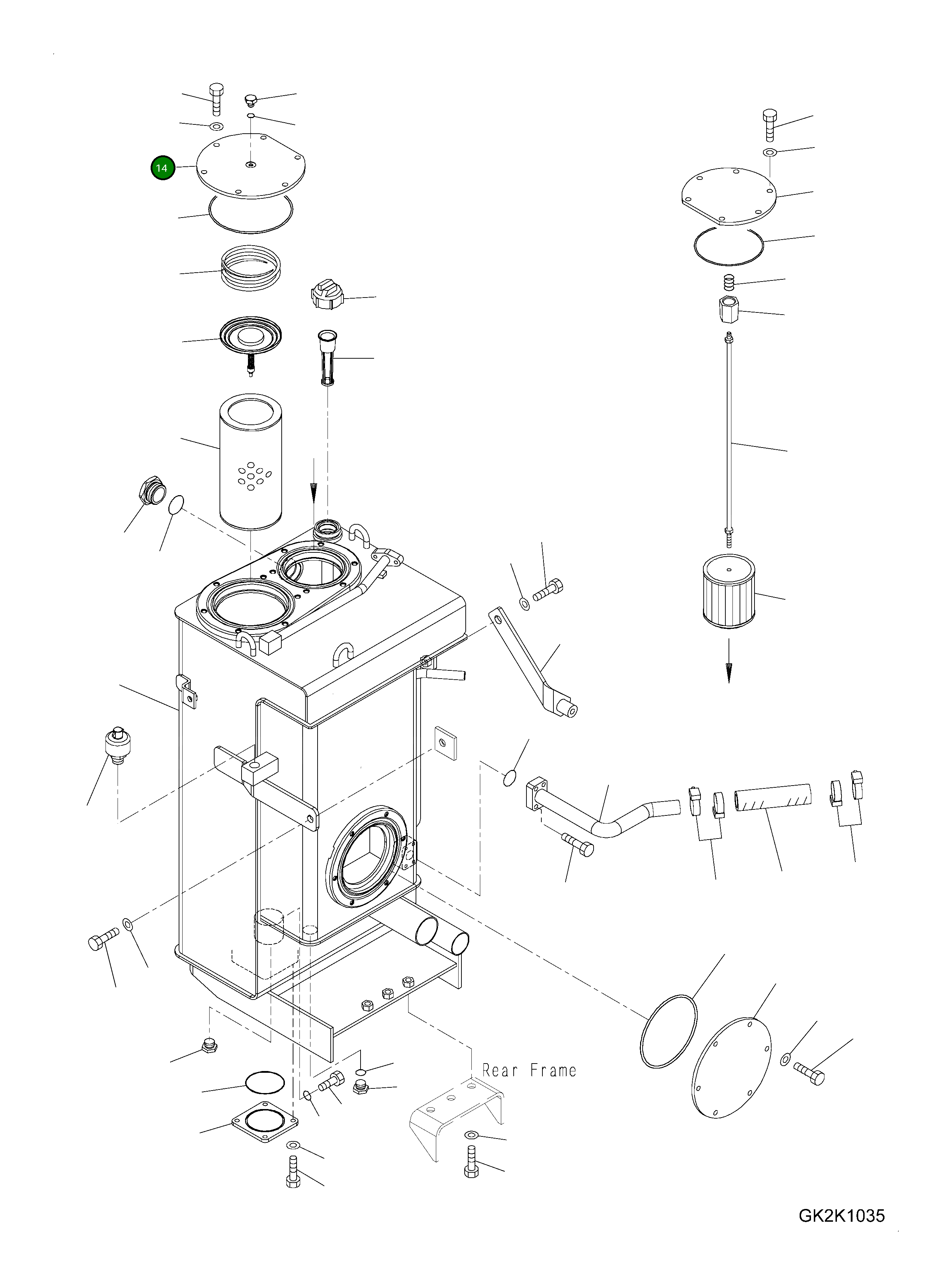 Крышка 423-60-35220 Komatsu