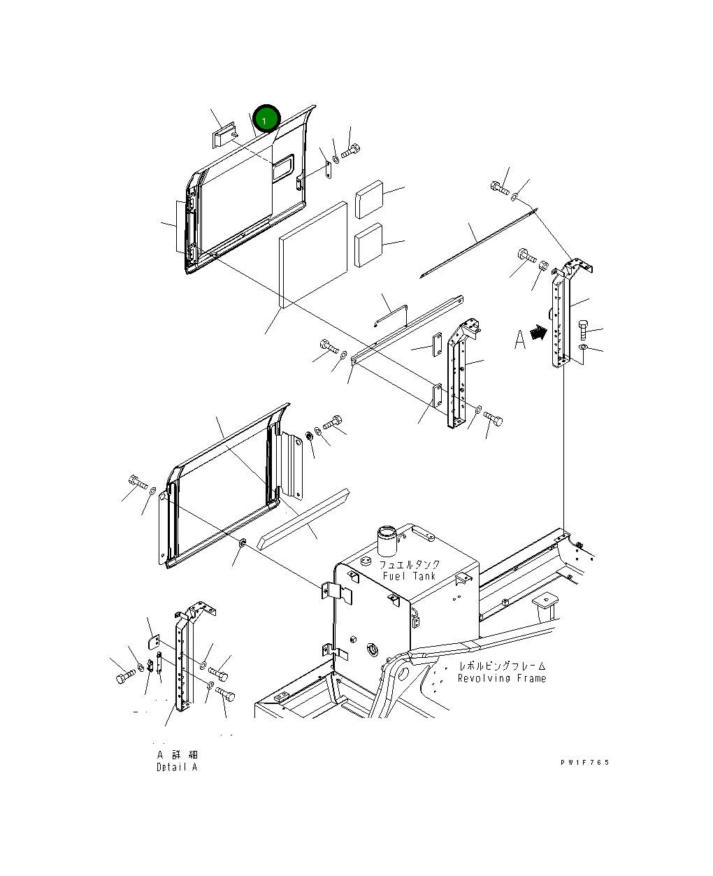 Крышка 21K-54-71390  Komatsu