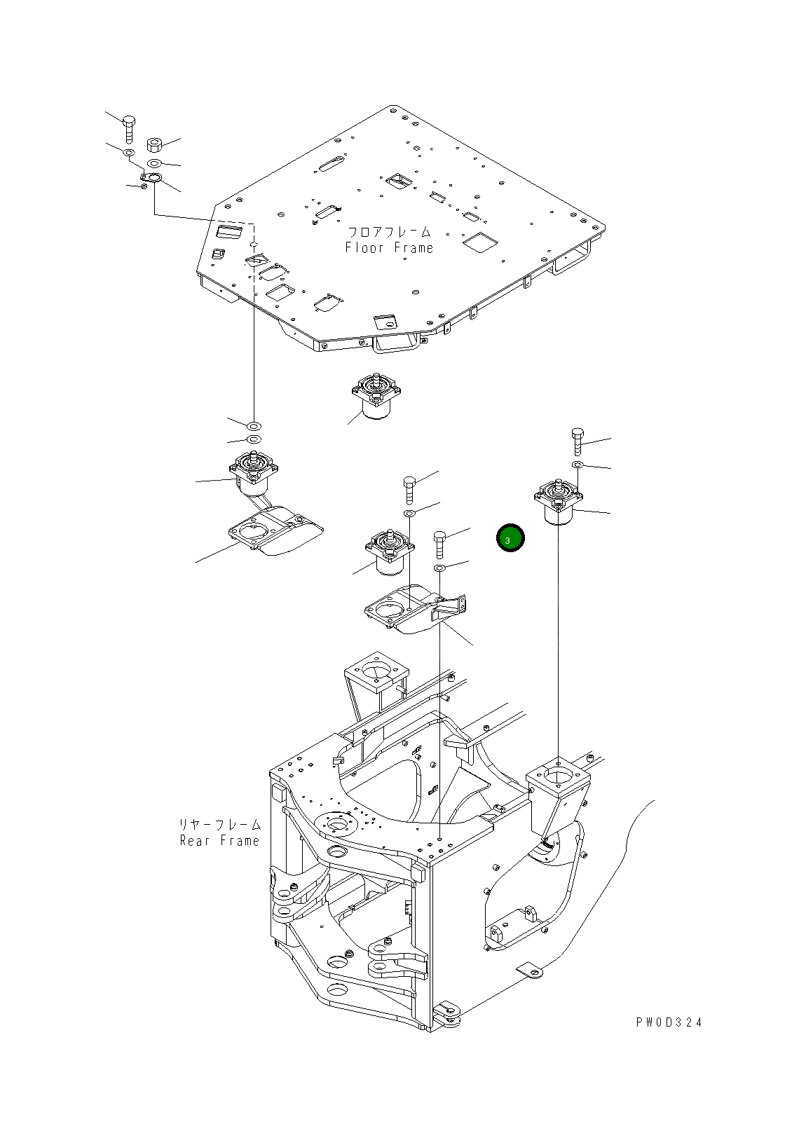 Болт 01016-52050 Komatsu
