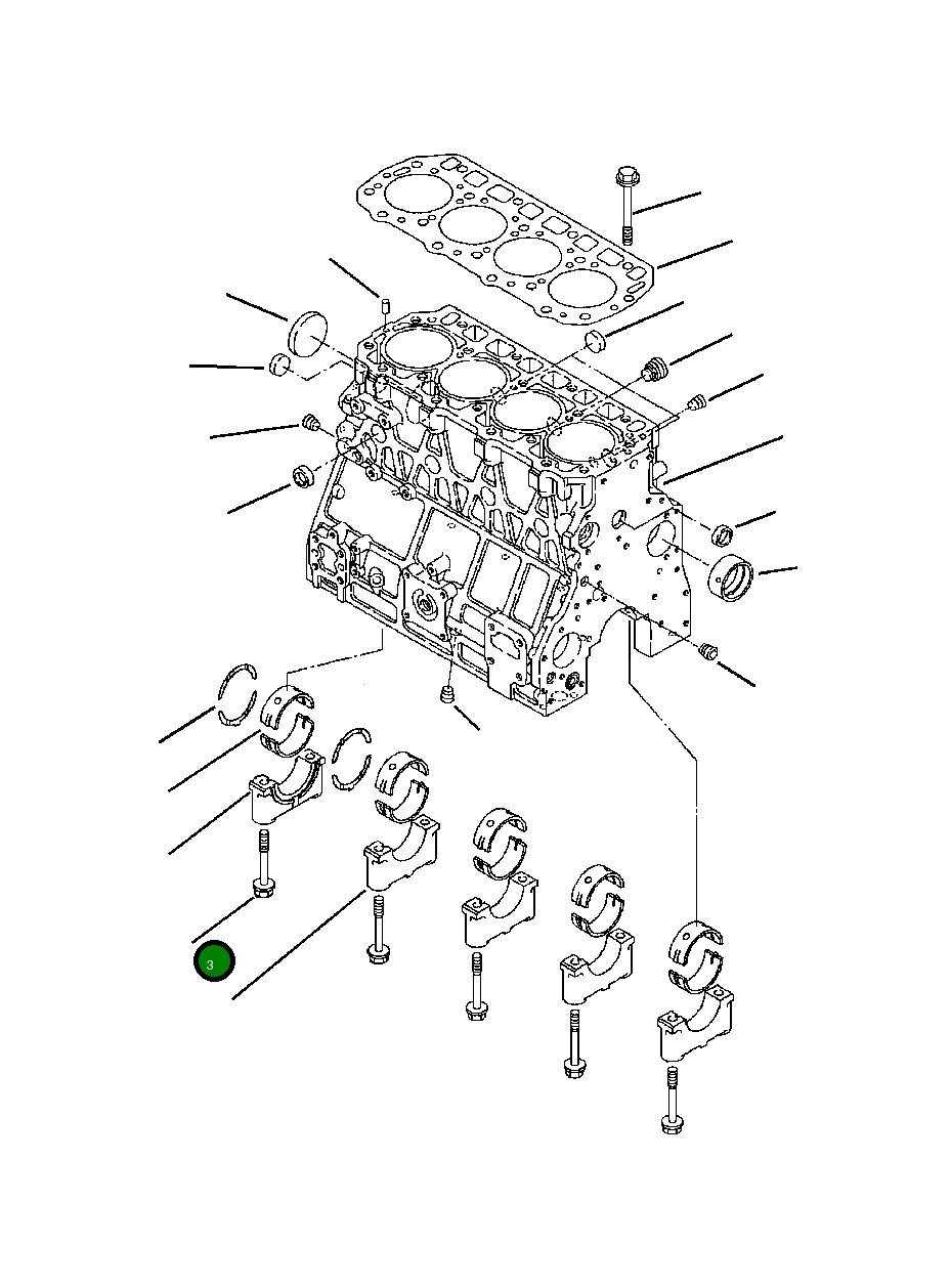 Болт YM123900-02020  Komatsu