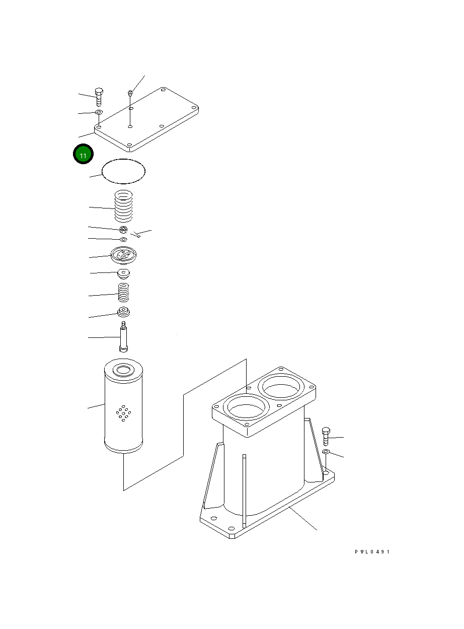 Крышка 195-49-11421  Komatsu