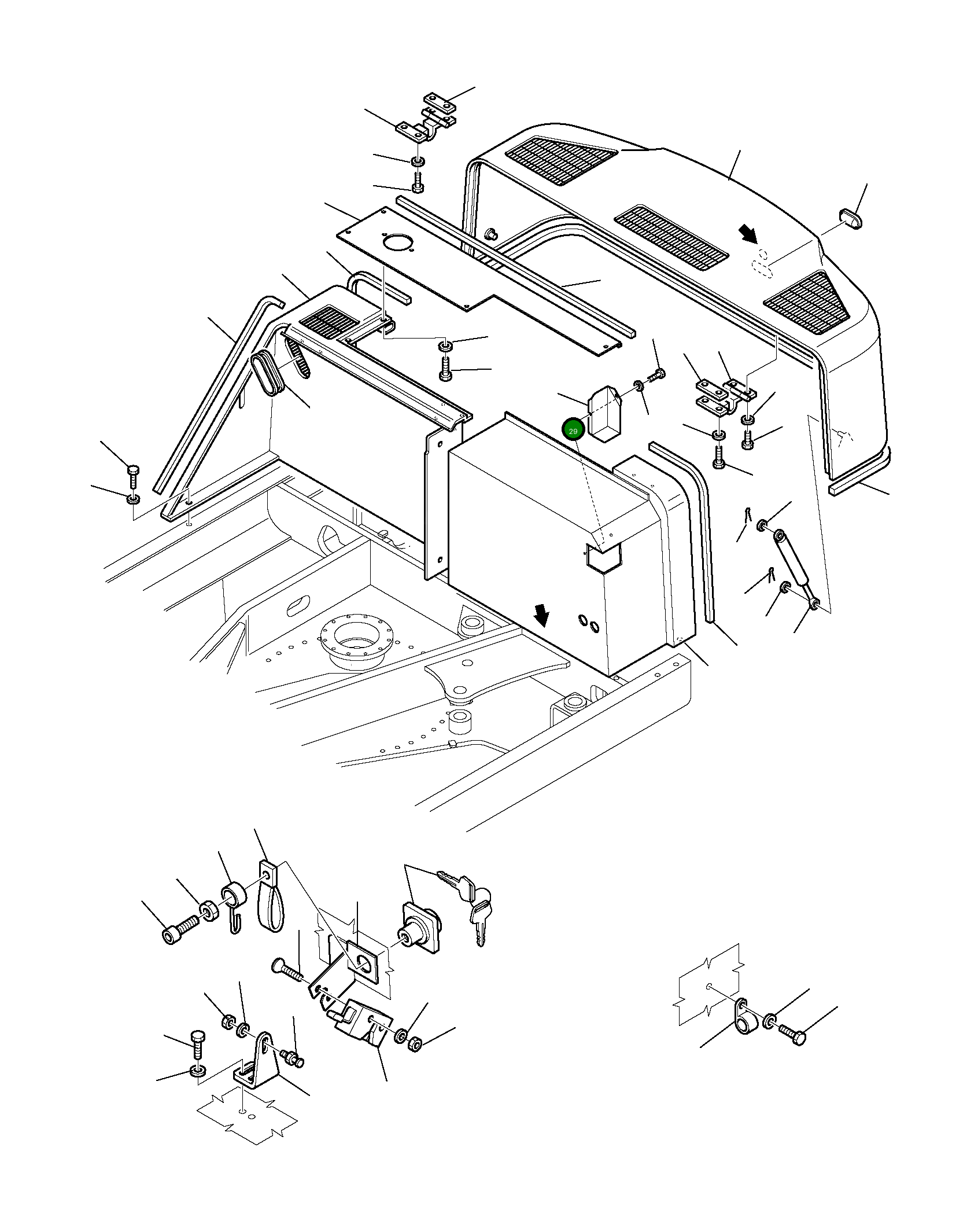 Крышка 226-54-11840  Komatsu