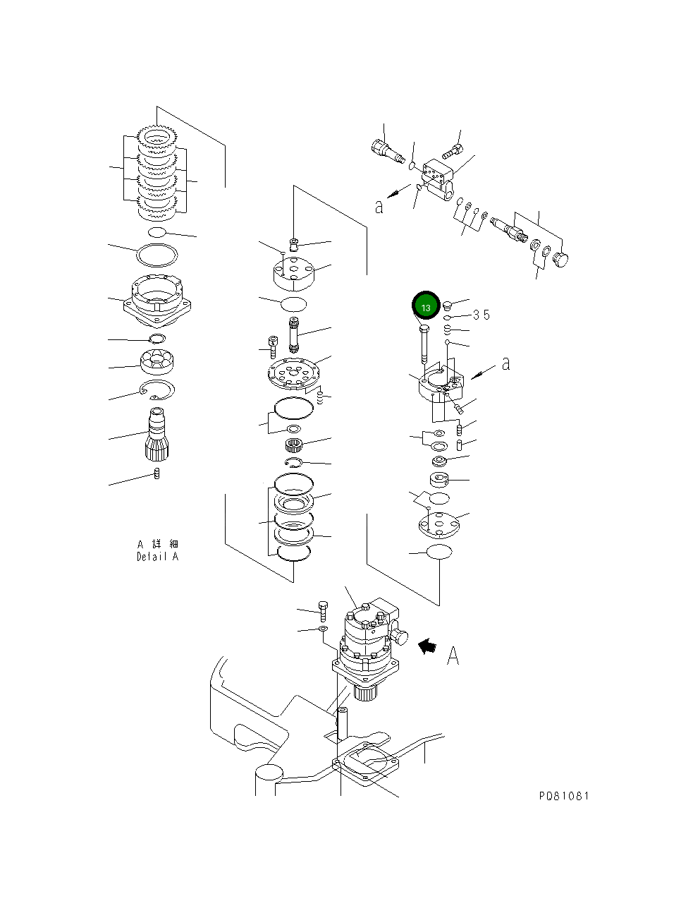 Болт YM172175-73520  Komatsu