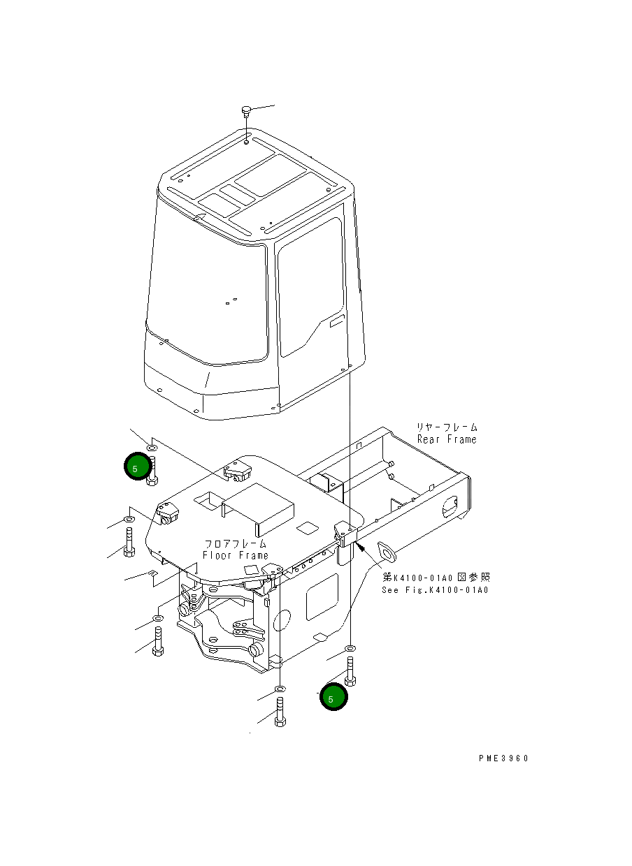 Болт 01011-32025 Komatsu