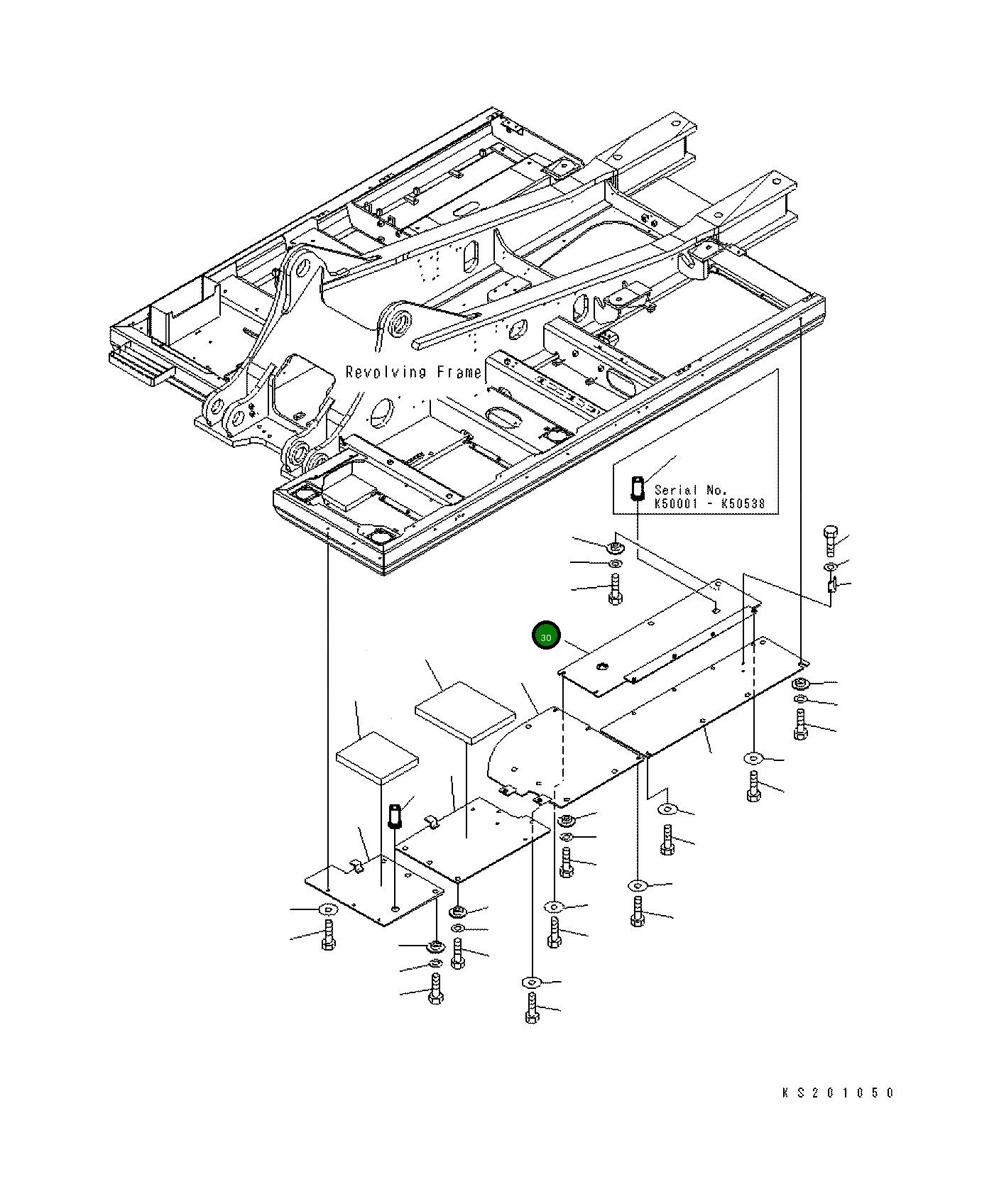 Крышка 208-54-KA541 Komatsu