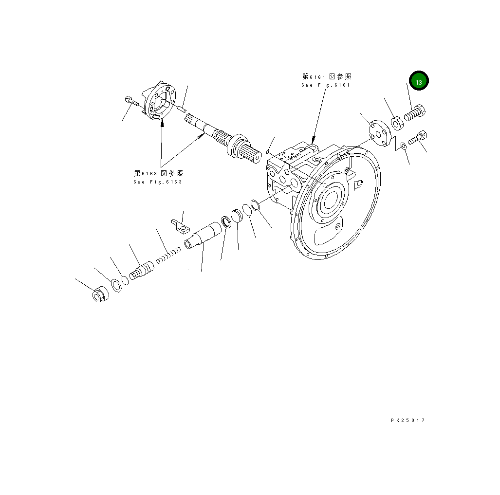 Болт 708-2L-24640 Komatsu