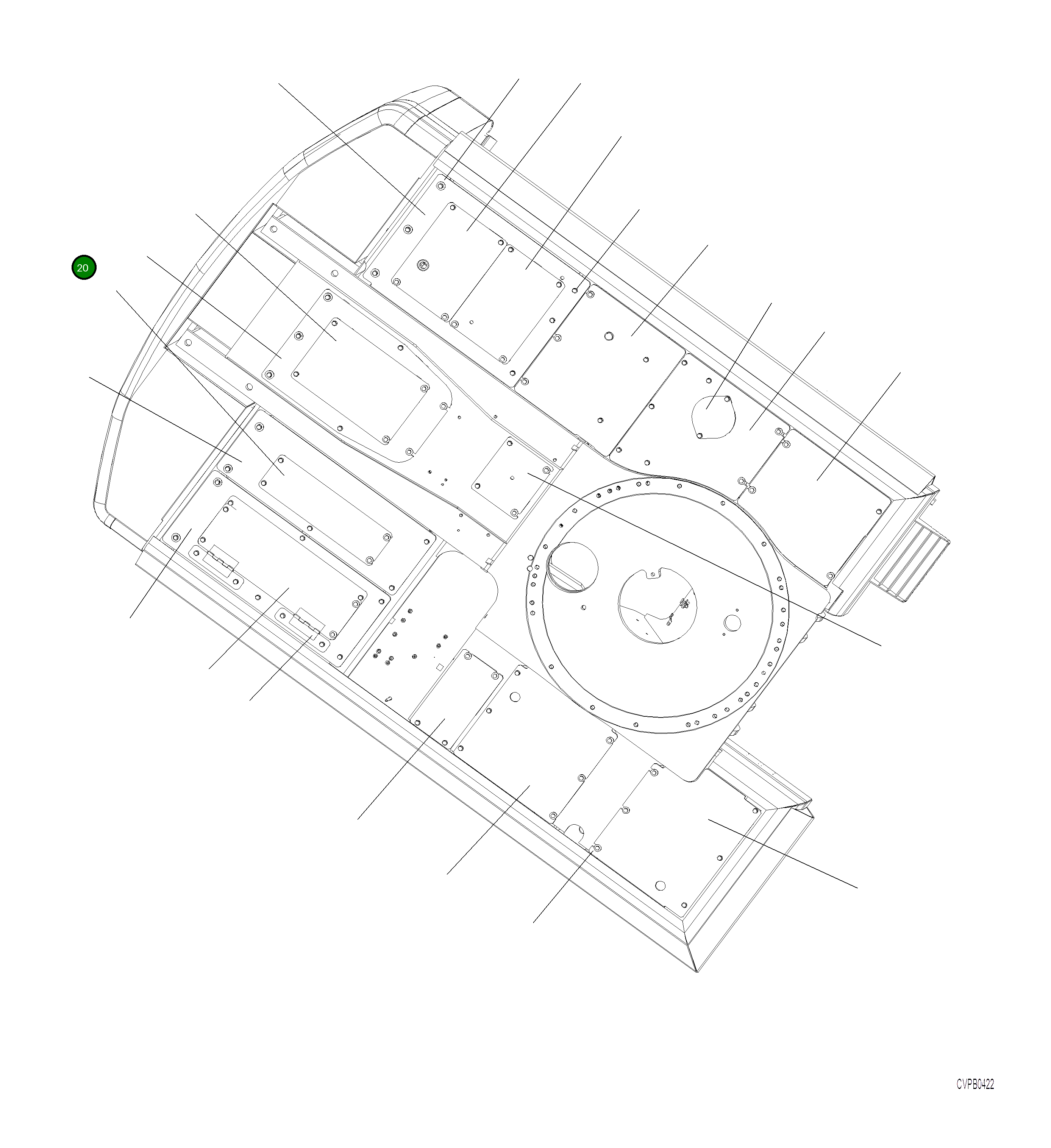 Крышка 20Y-54-A1240 Komatsu