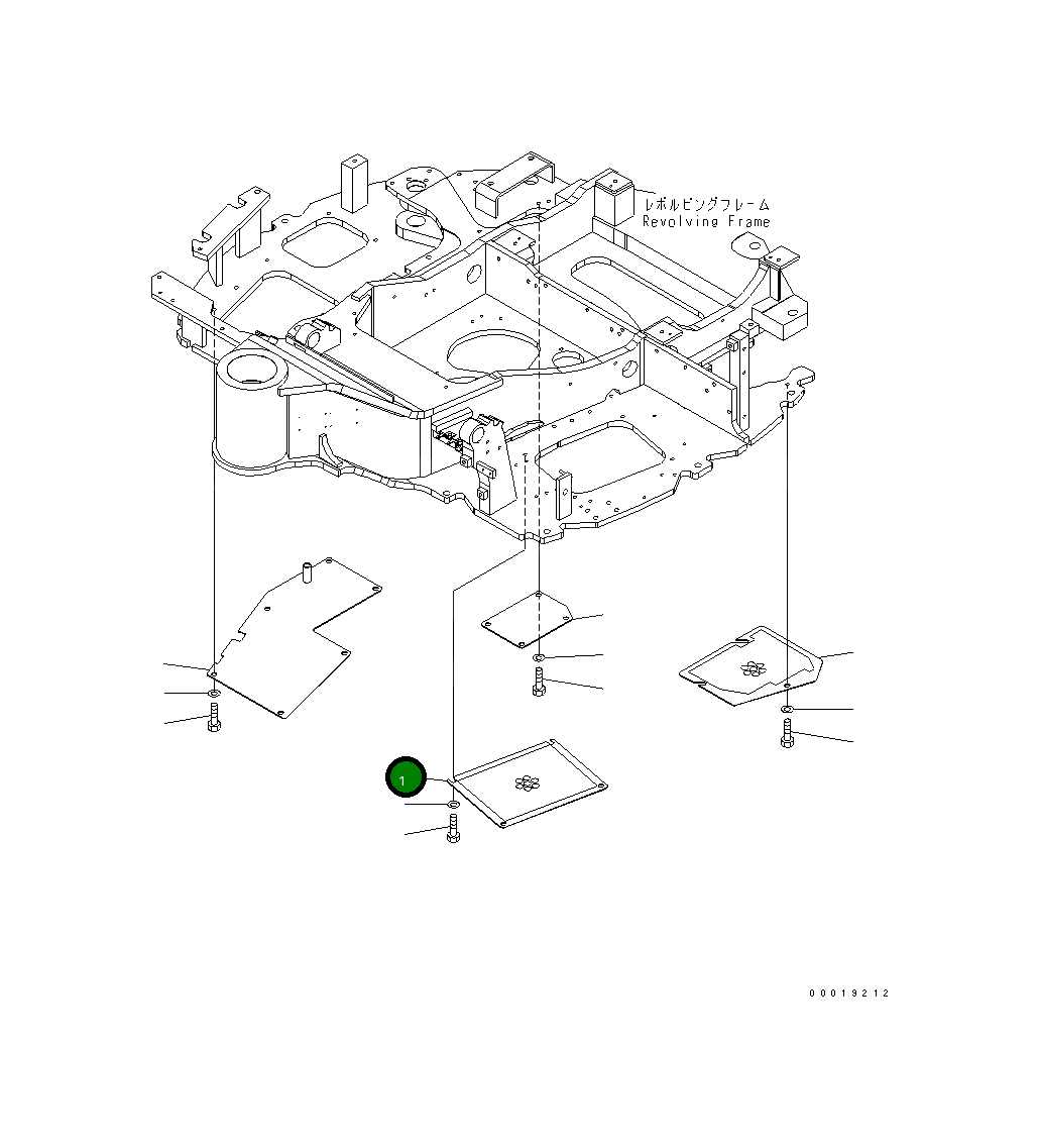 Крышка 22M-46-21142 Komatsu