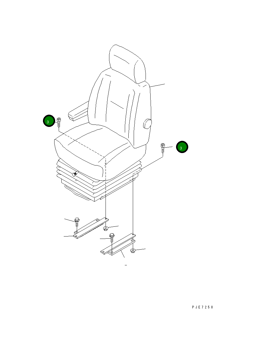 Болт 01252-40820  Komatsu