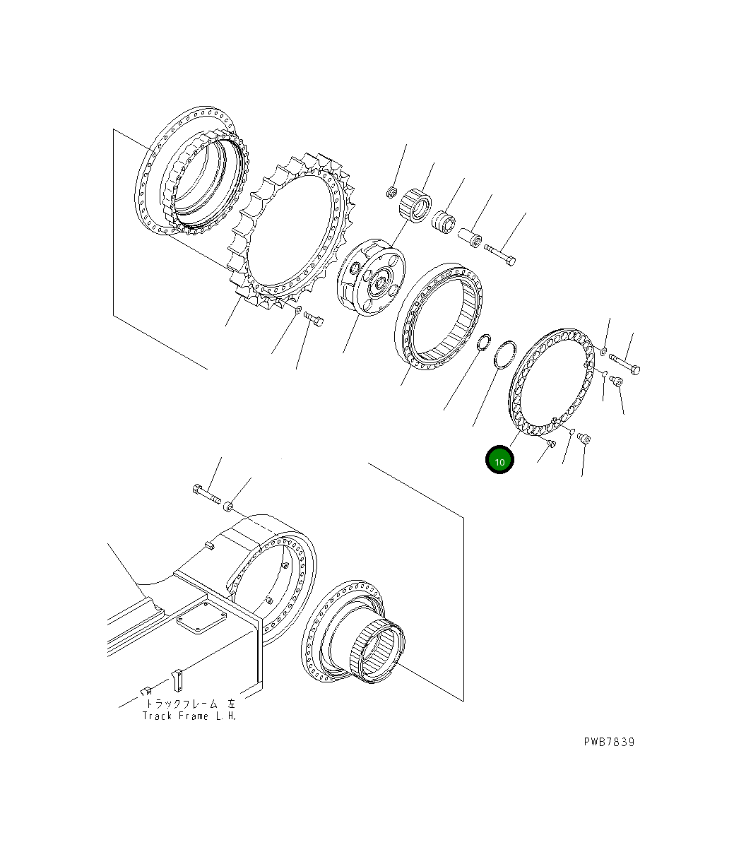 Крышка 21N-27-31161 Komatsu