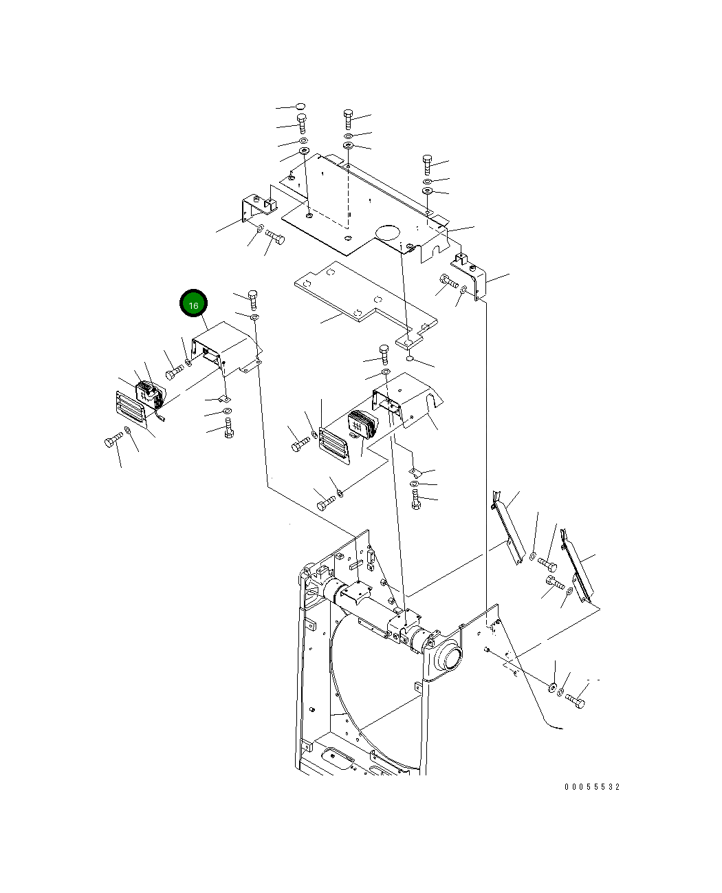 Крышка 154-54-75261 Komatsu